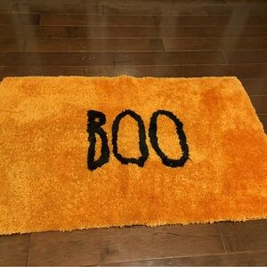 Rae Dunn Orange 'Boo' Bath Mat